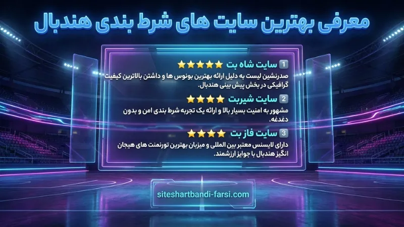 معرفی بهترین سایت های شرط بندی هندبال