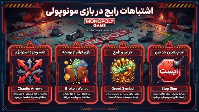 اشتباهات مرگبار در شرط بندی بازی مونوپولی