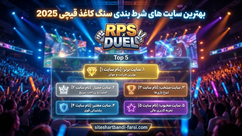 بهترین سایت های شرط بندی سنگ کاغذ قیچی در سال 2025