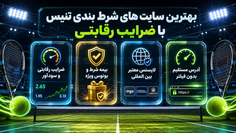 بهترین سایت های شرط بندی تنیس با ضرایب رقابتی
