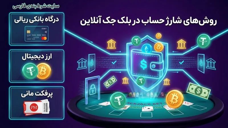 روش های شارژ حساب در سایت شرط بندی بلک جک